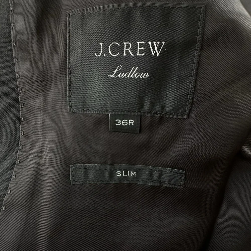 New 2022 J Crew Ludlow Slim-fit Suit Jacket‎ Loro Piana Fine wool 36R $450 28130